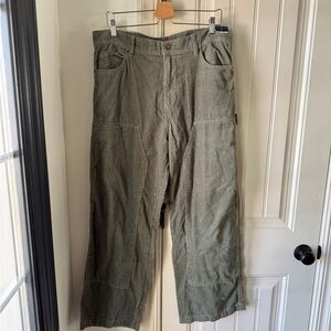 Wide leg corduroy pants